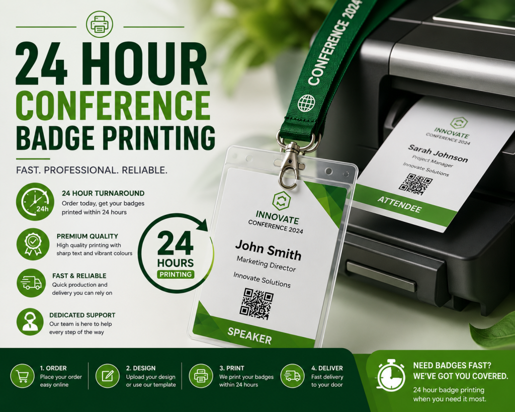 24 Hour Conference Badge Printing