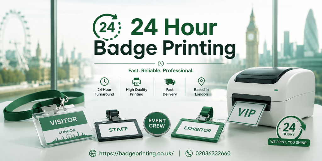 24 hour badge printing