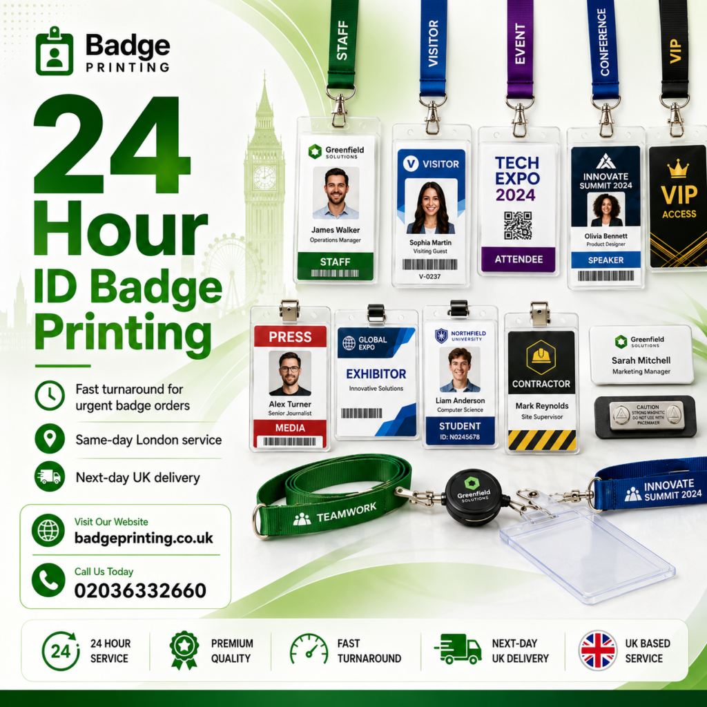 24 Hour ID Badge Printing