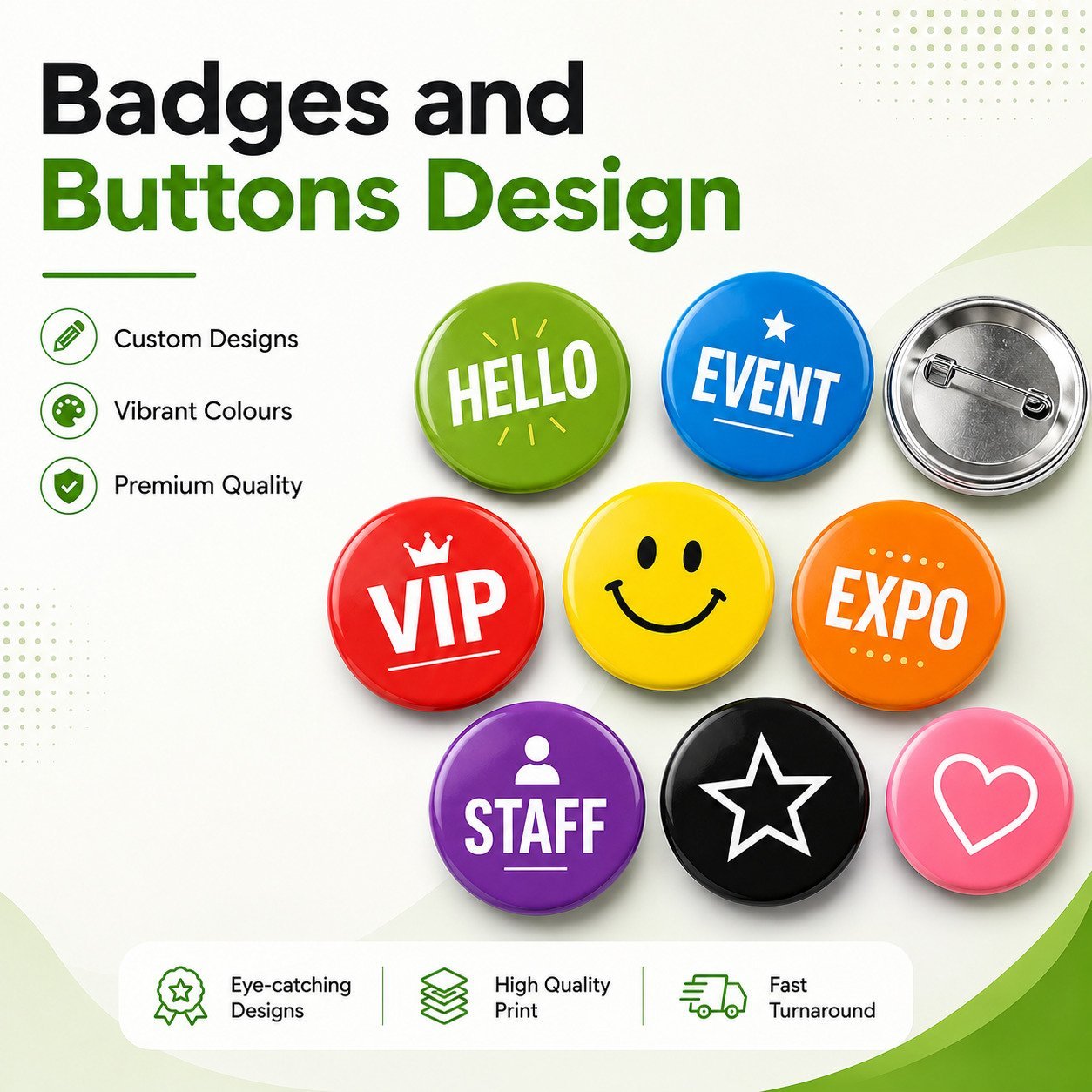 the badge company - custom design rectangle badges... Button Badges - Custom printed with your design | From 99p