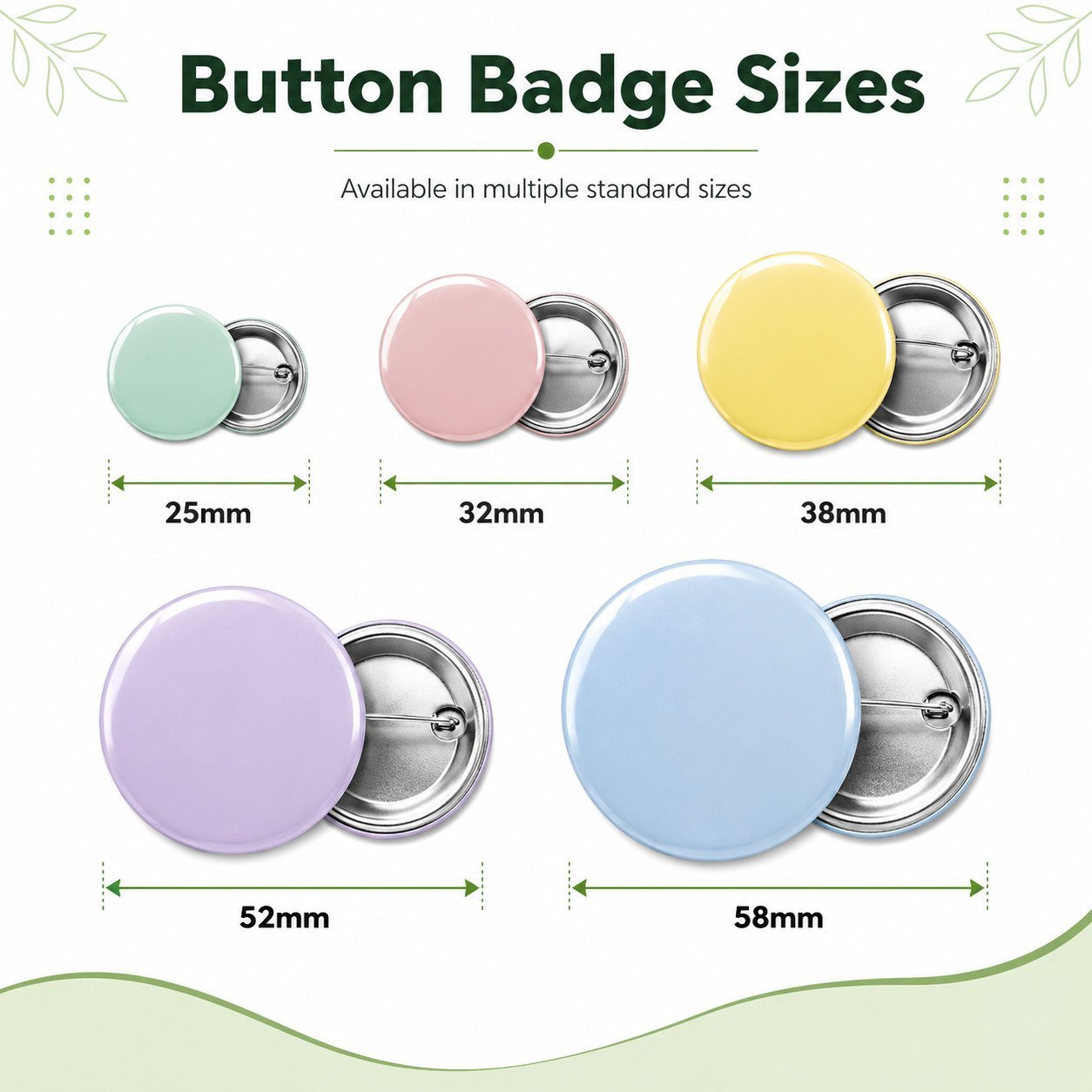 Button Badge Sizes
