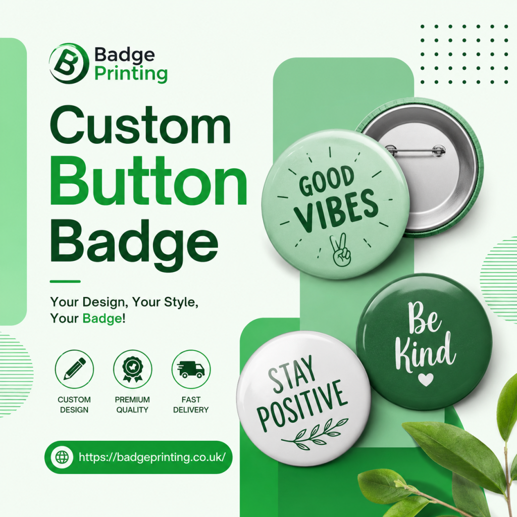 Custom button badge printing
