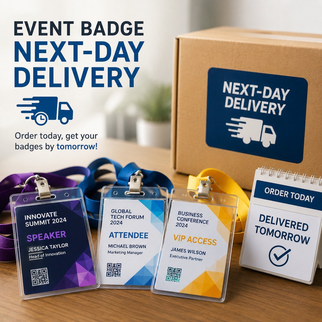 Event Badge Next-Day Delivery