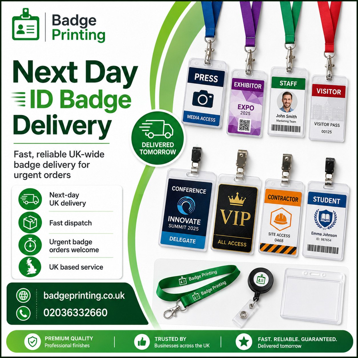 Next Day ID Badge Delivery.