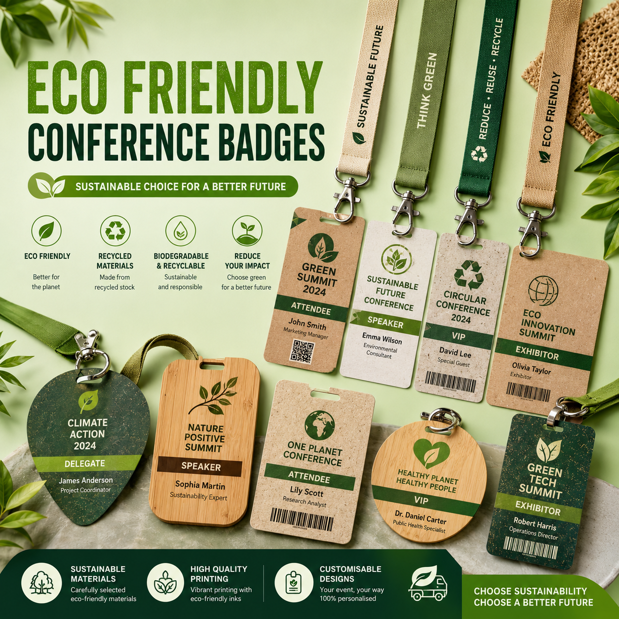 eco friendly conference badges