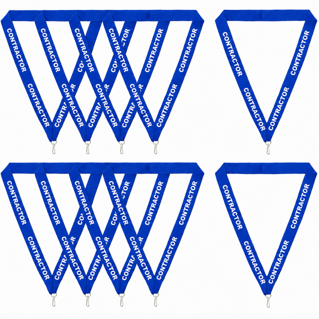 Blue Contractor Lanyard