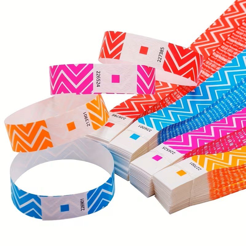 Fluorescent Zigzag Paper Wristband 1