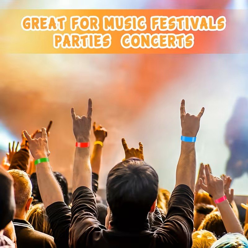 Fluorescent Zigzag Paper Wristband Great For Music Festivals Parties Concerts