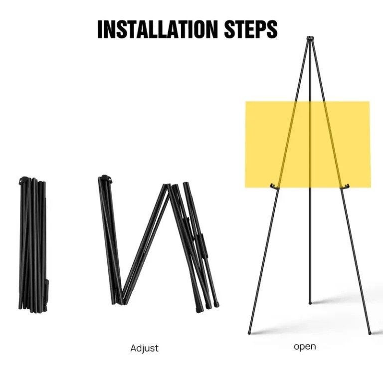 Portable-Easel-Stand-installation-steps-Badge Printing