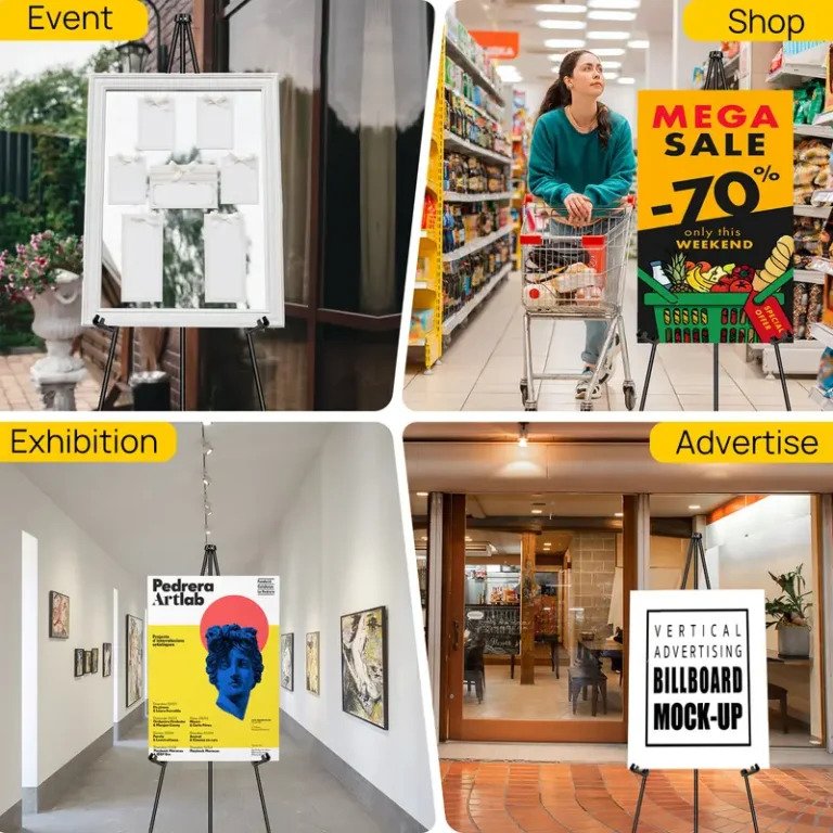 Portable-Easel-Stand-use-Badge Printing
