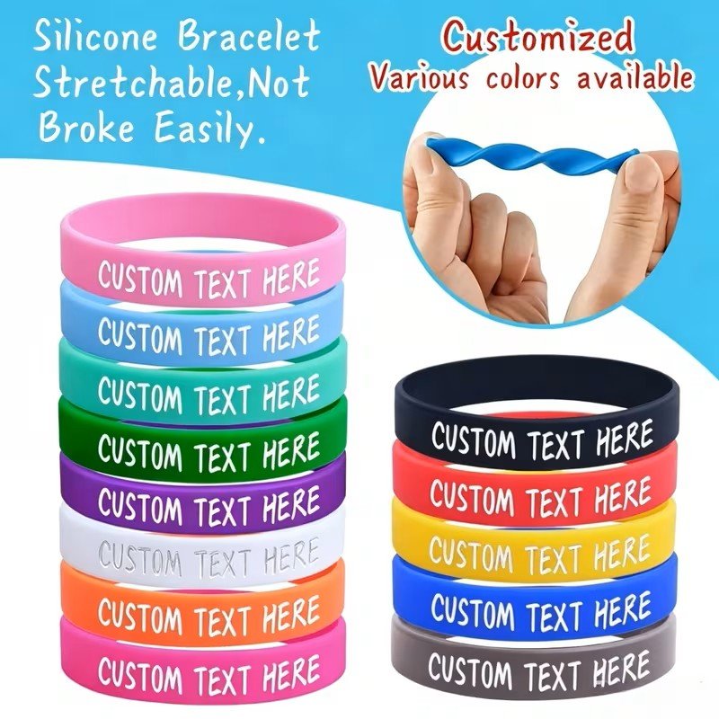 Silicone Wristbands various colours