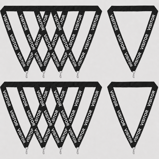 black Visitor Lanyard