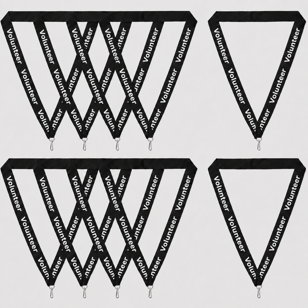 black Volunteer Lanyards