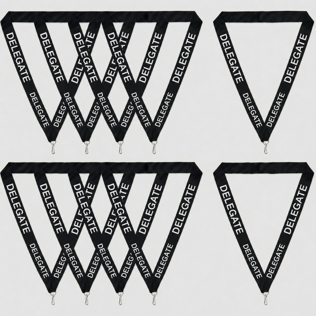black delegate Lanyards