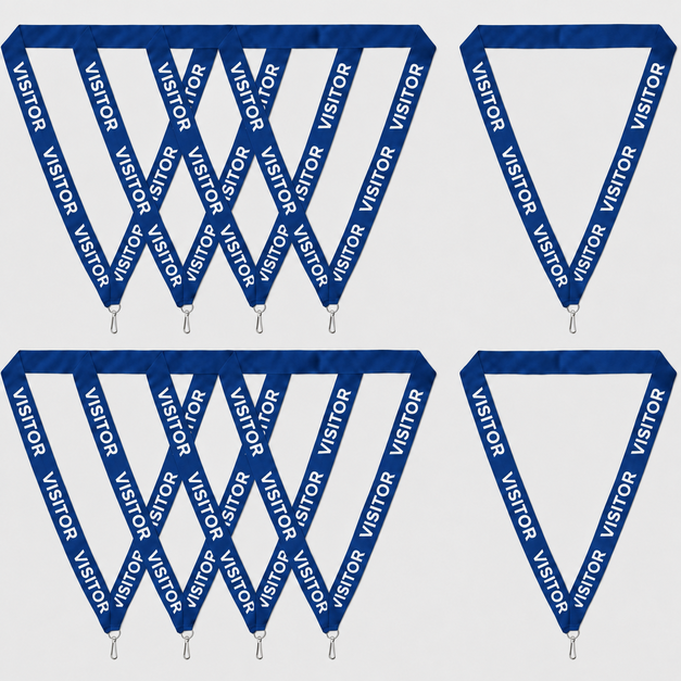 blue Visitor Lanyard