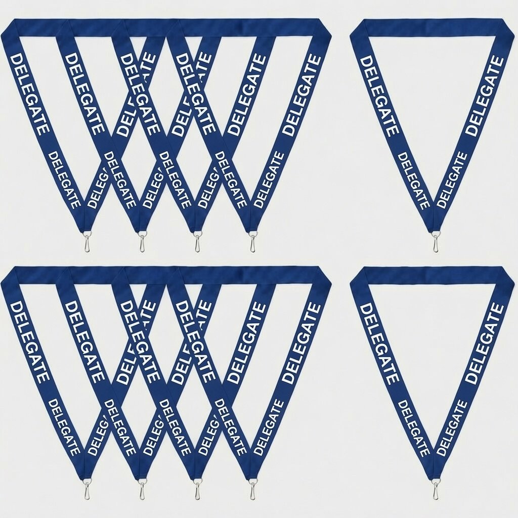 blue delegate Lanyards