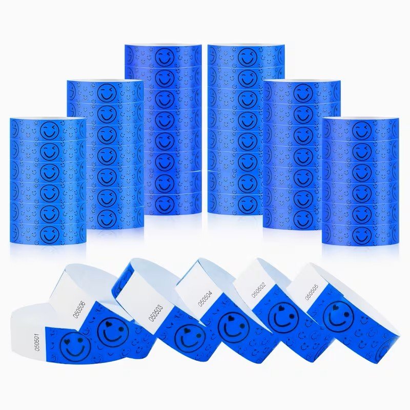 emoji face wristbands blue