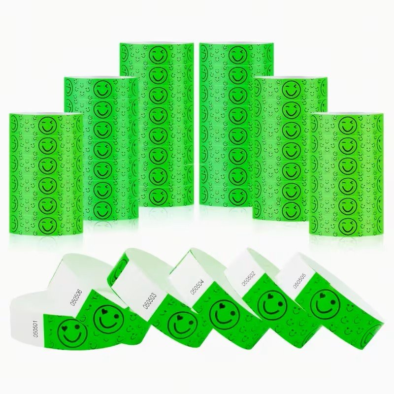 emoji face wristbands green