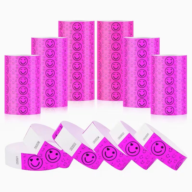 emoji face wristbands pink