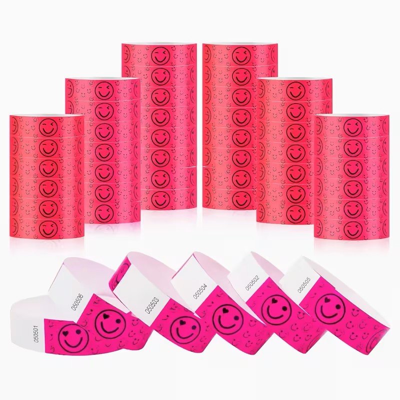 emoji face wristbands red