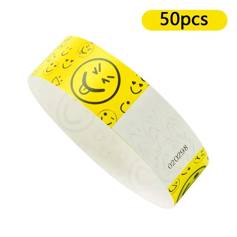 emoji face wristbands single yellow