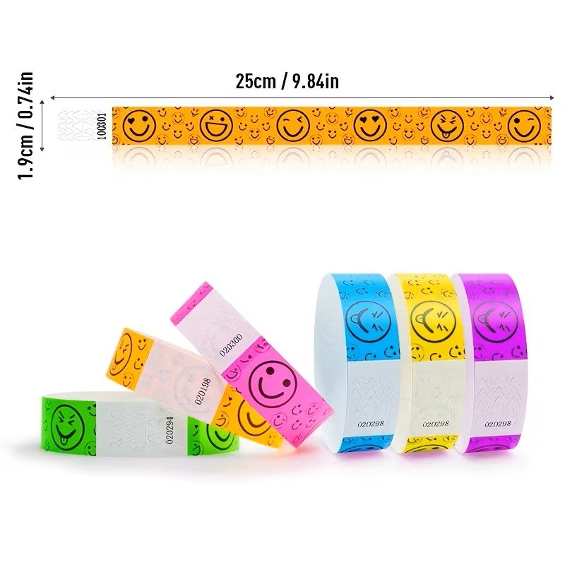 emoji face wristbands size