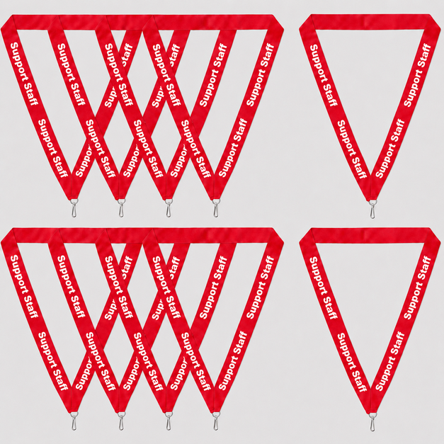 red Support Staff Lanyard