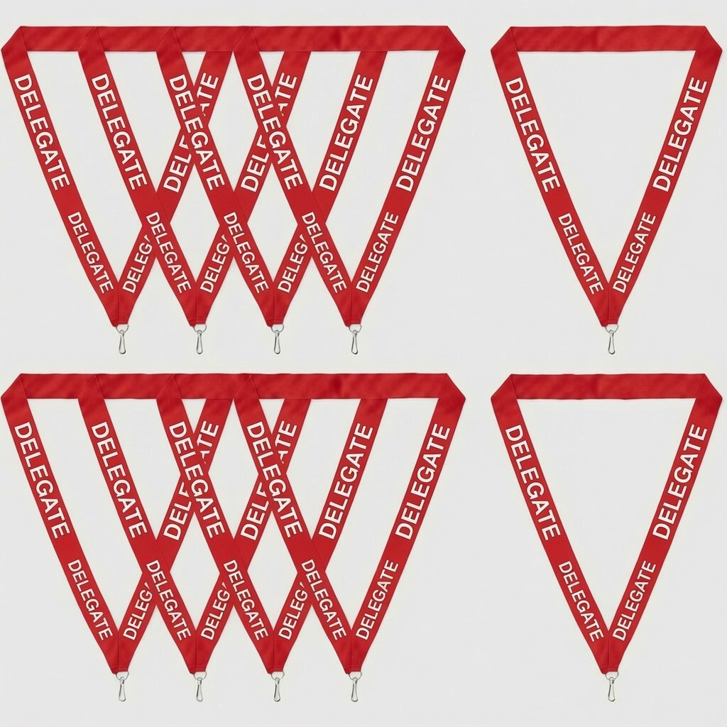 red delegate Lanyards