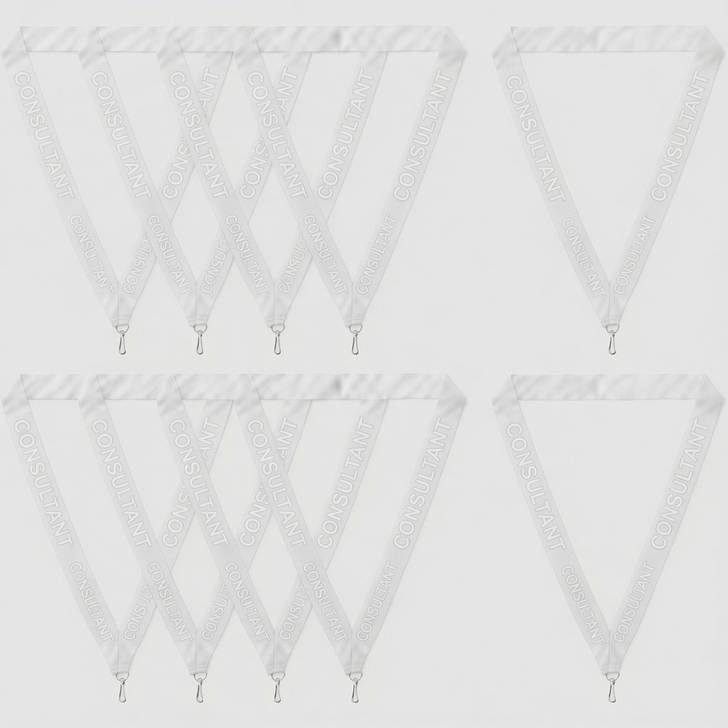 white Consultant Lanyard