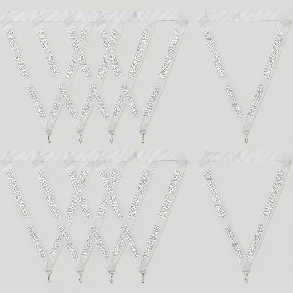 white Event Staff Lanyard
