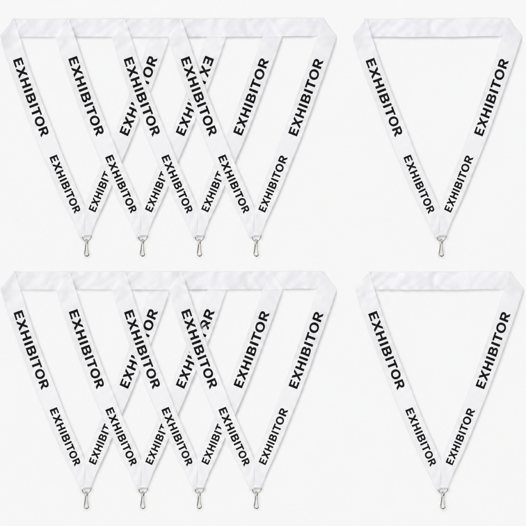 white Exhibitor Lanyard