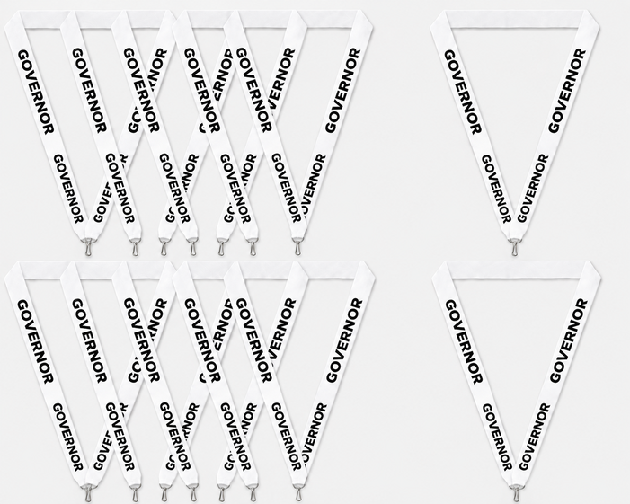 white Governor Lanyard