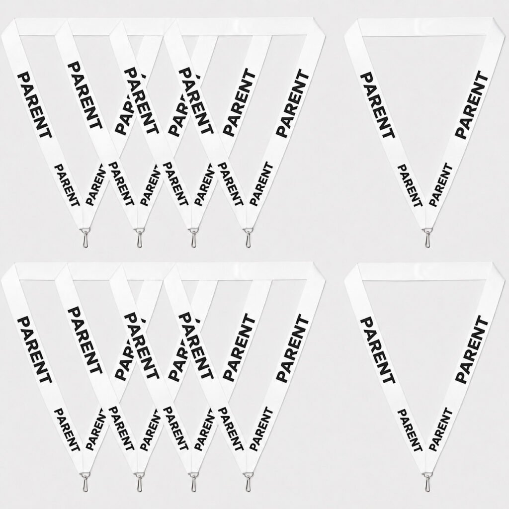 white Parent Lanyard