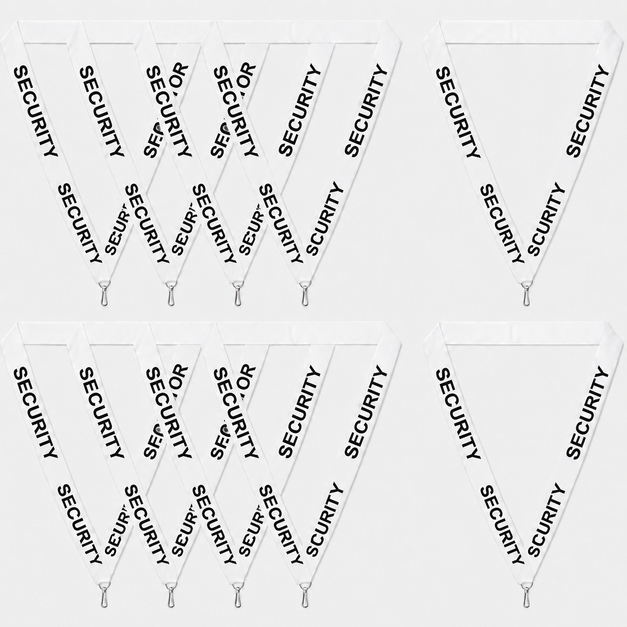 white Security Lanyard