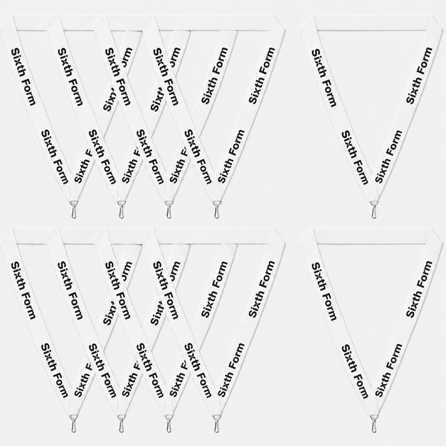 white Sixth Form Lanyard