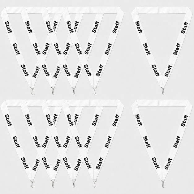 white Staff Lanyard
