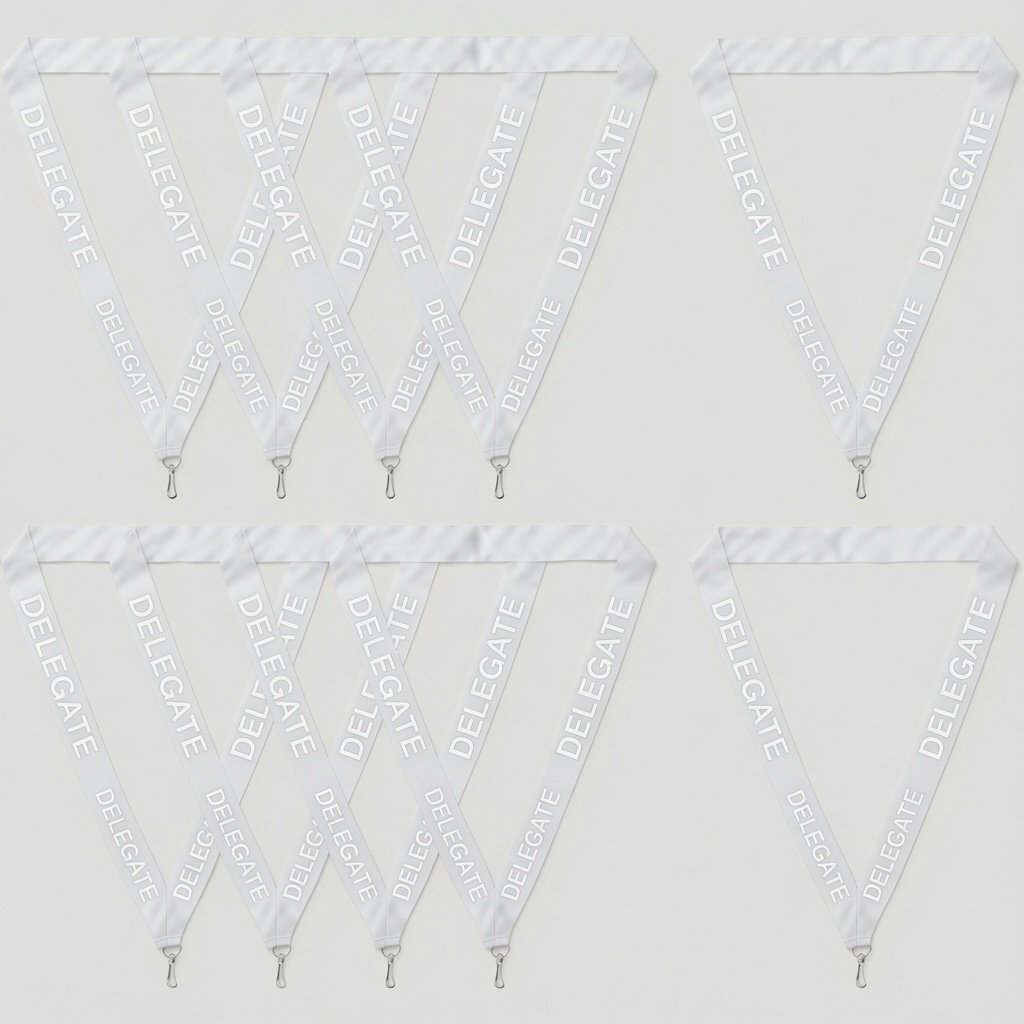 white delegate Lanyards