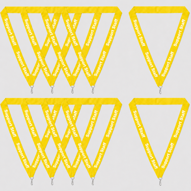yellow Support Staff Lanyard