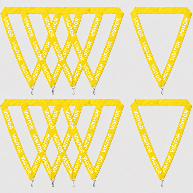 yellow Visitor Lanyard